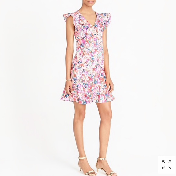 J. Crew Factory Dresses & Skirts - J.Crew Printed ruffle tank dress 👗